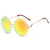 Moda Oversized Sunglasses Rodada Mulheres Rosa Gradiente Círculo Sun Óculos Feminino Meio Transparent Gradient Oculos frete grátis