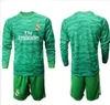 2020 New manches longues RealMadrid Football Set Kit Keylor Nava gardien de but Goalkeeper Shirt Bale Courtois Jersey Madrid uniforme complet Hommes