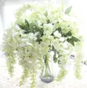 Ghirlanda di fiori di glicine artificiale 80 cm L viola bianco simulazione fiori di seta per centrotavola per feste di nozze decorazioni per le vacanze domestiche
