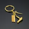 20 sztuk / partia Nożyczki Brelok Keychain Cute Key Pierścień Dla Kobiet Grzebień Suszarka do włosów Breloczek Key Holder Creative Portachiavi Llaveros Bag Charm