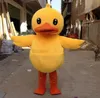 2019 Adorable de haute qualité Adorable Big Yellow Rubbery Duck Mascot Costume Costume Performing Adult Size307y