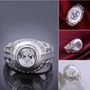 Gratis verzending EPACKET DHL Geplateerd Sterling Zilver Ronde Zirkoon Simple Ring DASR575 US Maat 7; Dames 925 zilveren plaat met zijstenen ringen