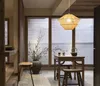 Bamboo luminária de madeira claro Japão Estilo mão de malha Restaurante Izakaya Hotel Tea Room Cafe Zen Suspensão Suspensão MYY Lighting