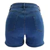 女性の短いジーンズカフサッシェススリムハイウエストデニムミニセクシーなショートパンツ洗浄されたショートジーンズはベルト送料無料