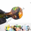 Siliconen Handpijp Water Transfer Printing + Glazen Kom Roestvrij Stalen Dabber Lepel Pijpen Kleur Dab Rig Bongs Glazen Dab Tool Rook 449