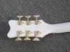 White Falcon G6120 Semi Hollow Body Jazz Electric Guitar Imperial Tuners, Double F Holes, Red Turtle Shell Body Binding, Bigs Tremolo Bridge