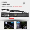 XHP50 Tactics Lampe de poche LED 3 Modes d'éclairage Torche zoomable Utiliser une batterie 18650 Convient pour les aventures en plein air