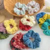 Mulheres scrunchies bandana floral xadrez hairbands intestino grande laços de cabelo cordas meninas rabo de cavalo titular na moda acessórios de cabelo 7911033