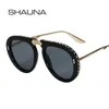 SHAUNA Crystal Folding Pilot Sunglasses Women Oversize Clear Pink Blue Yellow Sun Glasses Men