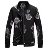 Spring Autumn Bomber Jacket Men Floral Printed Fashion Slim Fit Mens Casual Jackets Long Sleeve Mens Windbreaker Coat Male M-6XL