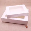 Geschenkpapier 10 Stück DIY Vintage Kraft Black Paper Box Paket mit klarem PVC-Fenster Süßigkeiten Gefälligkeiten Artskrafts Display Box1