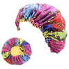 2 pçsset mancha sedoso grande gorro para os pais crianças impressão africana ancara gorro feminino crianças sono boné headwrap chapéu envoltório de cabelo5099420