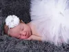 20 colors Newborns Baby bowknot lace tutu dress 2pc set flower headbandtutu skirt infants po pography props costumes suits 6583969