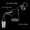 Full Weld Beveled Edge Smoking Quartz Banger 25mmOD 10mm 14mm 18mm Male Female 45&90 Fully Welded Nails For Glass Water Bongs Dab Rigs Pipes