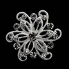 Broche en cristal strass transparent, ton argent scintillant de 1.3 pouces, belle fleur, petites broches, cadeaux de fête de mariage