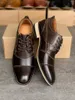 New Oxford Dress Shoes of Mens Brandt Leather Cap Toe Genuine Leather Designer Trainer Party Wedding shoes good Quality