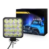 Auto LED Work Work Work White Color 6000K 12V-24V 16 LED 48W Circulation Day Lights Lighting Auxiliaire IP67 pour camion de moto
