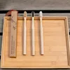 Tandenborstelhouders Bamboe Kraft Case Biologisch afbreekbaar Bamboe Handvat Nylon Slijpen Haardwerk Harskool Haar Hotel Travel Natural Eco Friendly