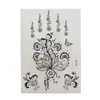 1 Uds. Tatuaje de Henna negro para boda diseño de colgante de joyería tatuaje de flor temporal no tóxico para mujer pegatina de arte corporal