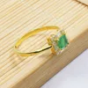 Royal Design Silver Emerald Ring 4 mm * 4 mm Prinses Cut Natural Columbia Emerald Solid 925 Silver Emerald Trouwring voor Vrouw