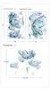 110x180 cm Grande Fiore di Loto Blu Adesivo da parete in vinile Poster Soggiorno Camera da letto Decorazioni per la casa Decalcomanie Adesivi Murale Carta da parati di arte