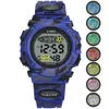 PANARS Mode Enfants Montres Sport Montre Pour Enfants LED Lumières Colorées 12 24 Heures Camouflage relogio infantil Garçon Étudiant 20282L