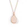 New creative items WISH hot sale simple water drop pendant fashion sweet crystal cluster necklace WY964