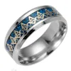 Высококачественная оптовая модная кольцо ювелирные изделия мужская нержавеющая сталь Голубая черная желтая золотая масонская сингет -сигнала Freemason Band Ring