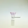 Trichterkopf-Wasserpfeifen für Glasbongköpfe, Rohre, 5 mm dick, Schieber, Bongs, rauchende Farbe, Stück rosa, berauschende Großhändler, Bohrinseln, Stücke 14/18 Schieber