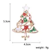 Árvore de Natal broche de Natal do cristal de rocha pendente broche Decor Feliz Natal Presentes Início Sino Xmas Ornament Xmas Party Decor