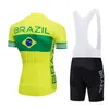 2024 pro tour team brasil camisa de ciclismo conjunto bicicleta maillot respirável mtb roupas secagem rápida ropa ciclismo gel almofada