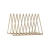 Simplicity Triangle Bookend Organizer Magazine Rack Mountain Design Durable Metal Wire Desktop File Sorter Bookshelf Holder for Home Office