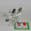 Nargile 14mm Kadın Mini Cam Bong Su Borular Pyrex Kalın Recycler Rig Sigara Yağ Bubbler