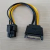 15pin SATA Power To 6Pin 6p PCI Express graphics Video Card Power socket Cable