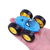 10 adet / set Toy düşmek Çocuklar Yaratıcı Moda Doğum Günü Hediyeleri için çift taraflı Damperli Kamyon Atalet Araç 360 Rotasyon Direniş Soğuk