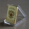 Free Shipping 5Pcs, USSR Soviet National Emblem CCCP Gold Plated Bullion Bar Russian Souvenir Coin