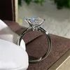 Vecalon Princess Promise Кольцо 925 Стерлинговое серебро 0.5CT 5A CZ Заявление об обручальных кольцах для женщин Bridal Fine ювелирные изделия