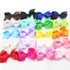 Grosgrain lint bogen bloem dubbele plug clips haarpin baby meisje bowknot elastic bobbles haarband accessoires kinderen hd3201