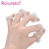 10Pcs Silver Massage Acupuncture Finger Rings Health Care Acupressure Hand Massager Pain Relief Stress Relief Help Sleep Tools