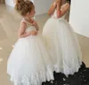 2020 mode petite fille dos ouvert robe de bal étage longueur fleur filles robes robes de comunion sur mesure pour anniversaire mariage