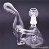 Heiß im Angebot Glasbongs Öl-Dab-Rigs 14-mm-Außenverbindung Recycler-Becher-Bong-Würfel-Perc-Wasserpfeifen mit 14-mm-Glasölbrennerrohr mit Innengewinde