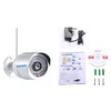 ESCAM Q6320WiFi 1/4 "CMOS 1.0MP واي فاي 720P 24PCS كاميرا الأمن IR LED للماء معدني الإسكان CCTV IP مع ONVIF P2P - وايت