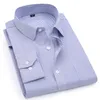 2020 Мужская повседневная рубашка с длинными рукавами больших размеров 8XL, 7XL, 6XL, 5XL, 4XL, классические полосатые мужские классические рубашки Purp249i
