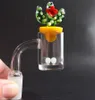 DHL 25mm XXL Flat Top 5mm Bas Quartz Banger Nail Duck Cactus Carb Cap Terp Pearl Ball Insert pour Oil Rigs Verre Bong