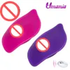 Vibromasseur télécommandé sans fil rechargeable 10 vitesses Wearable C String Culotte Vibrant Egg Sex Toy pour femmes