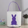 4 color Easter Rabbit Handbags Basket Bunny Bags Printed Canvas Tote Egg Candies Baskets A3116