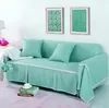 Senaste 215 * 260cm Solid Färg Tyg Sofa Cover Sofa Cover Kombination Sofa Universal Handduk Full Cover Support Anpassning