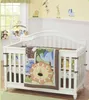 Promotie Baby Beddengoed Set 7 Stks Katoenen Kinderbedje Bumper Set voor Jongen Baby Crib Bedding Set Borduurwerk 3D Olifant Lion A Hippopotamus Quilt Bumper