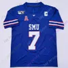 Custom SMU Mustangs Fotboll Jersey NCAA College Shane Buechele Xavier Jones Reggie Roberson Jr. James Proche Patrick Nelson Delontae Scott