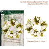 Искусственное цветочное венок из венок из венок Весна круглый гирлянда для входной двери свадебные украшения невесты, чтобы быть домашним декором7644347